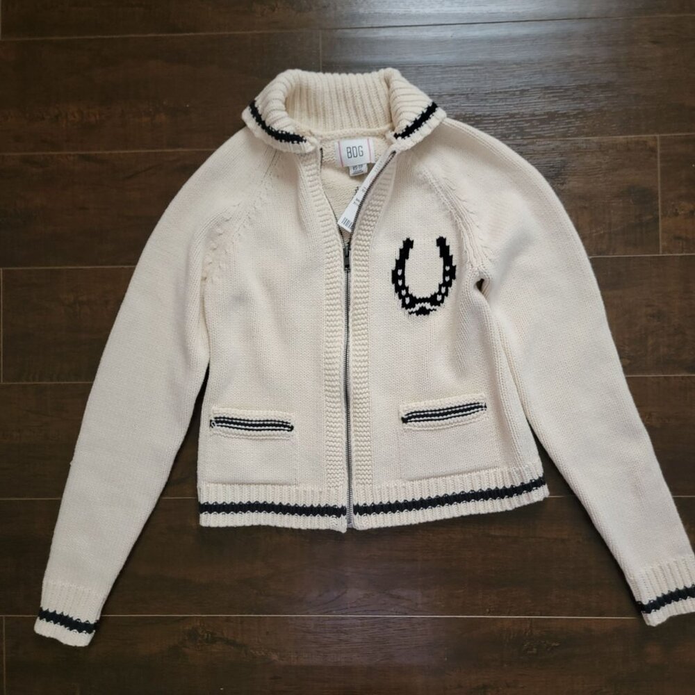 Urban Outfitters BDG Horse Knit Cardigan Women XS Intarsia Country Western Prep - Picture 3 of 7